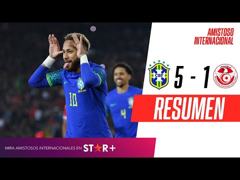 Video: Brasil goleó 5-1 a Túnez y quedó listo para el Mundial Qatar 2022