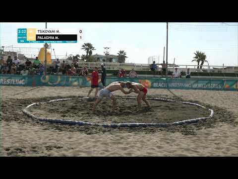 Round 3 Men's BW - 90 kg: M. TSIKOVANI (GRE) v. M. PALAGHIA (ROU)