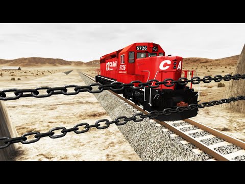 Train Vs Chain Crashes Compilation 2022 | Ep - 002 | BeamNG.Drive |  BeamNG High Speed