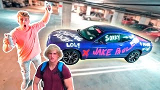 I SPRAY PAINTED MY BROTHERS CAR **PRANK WARS**