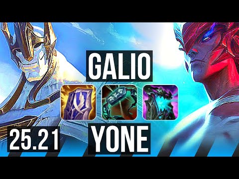 GALIO vs YONE (MID) | 36k DMG | NA Master | 25.21