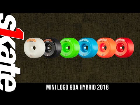 Mini Logo Skateboard Wheels A-cut 55mm 90A White 4pk - Mini Logo
