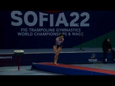 STEINMETZ Isabel (USA) W - 2022 Trampoline Worlds, Sofia (BUL) - Q Tumbling Exercise 2