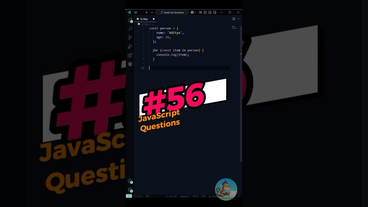 Q56 : JavaScript Questions Series #coding #webdevelopment #codingsimplifiedspace #javascripttutorial