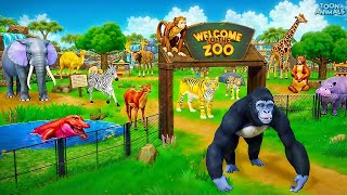 Download lagu Zoo Animals vs Gorilla 🦍 - Ultimate Jungle Clash 🌴 Elephant, Tiger, Zebra, Deer, Monkey, Bear mp3