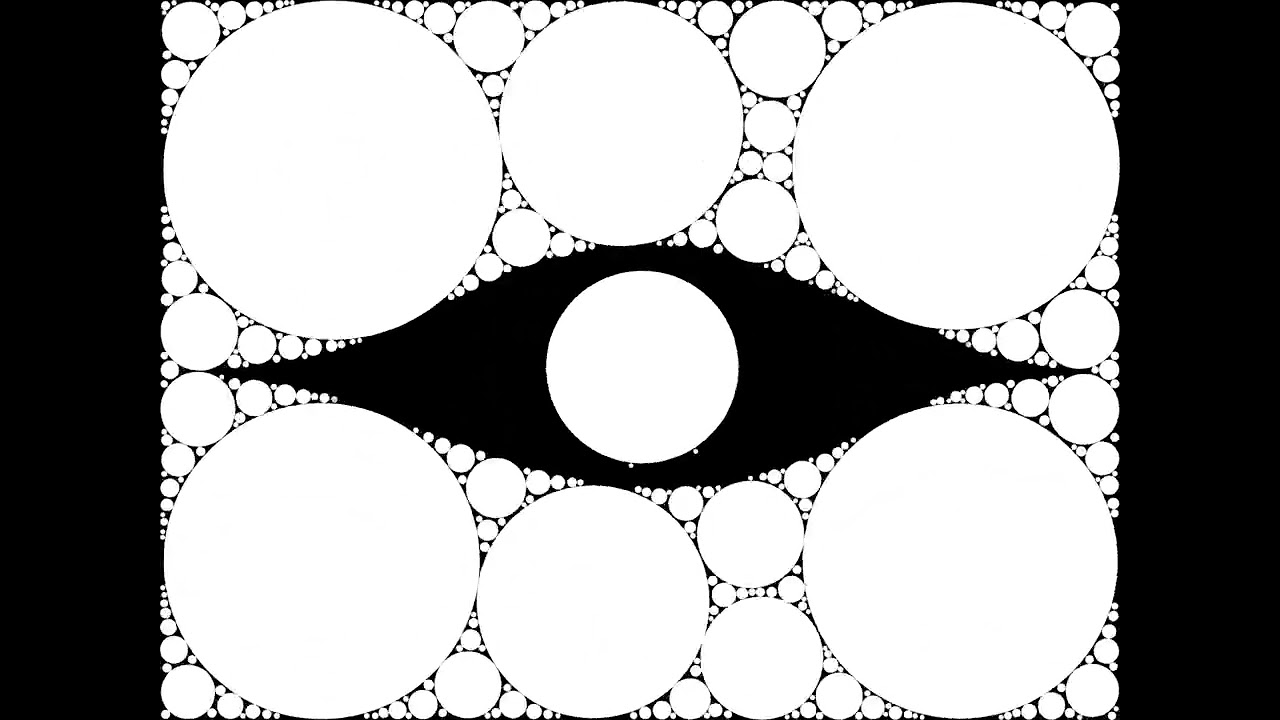 Bad Apple!! using a Circle Packing Algorithm