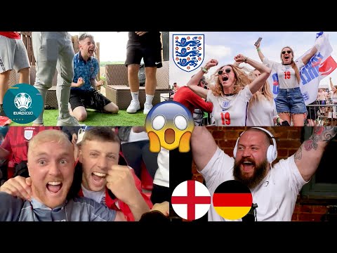 GOAL REACTIONS!😱 + Müller’s miss🤯 England fans go CRAZY for 2-0 win against Germany | Euro 2020