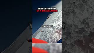 Skier Gets SWEPT By A Big Avalanche 🫢