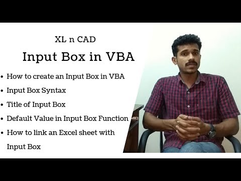 How to create an Input Box in Excel using VBA