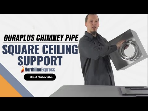 DuraPlus Chimney Pipe -  Square Ceiling Support