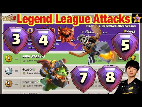 Legend League Attacks January Season Day22 DRAGON RIDER TOTEM With Army Link