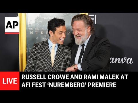 LIVE: Russell Crowe and Rami Malek attend ‘Nuremberg’ premiere at AFI Fest