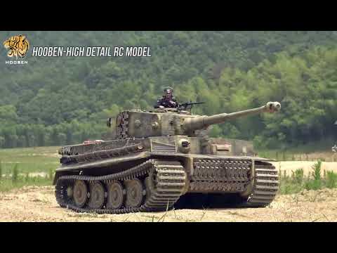 Hooben 1/6 &1/10 & 1/16 Tiger I RC Heavy Tank Full Metal Camouflage Running Together In The Wild
