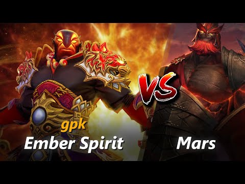 How to Ember Spirit mid vs Mars (feat. gpk) | First 10 minutes