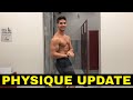 PHYSIQUE UPDATE - TRAINING SHOULDERS - POSING - FULL DAY OF EATING