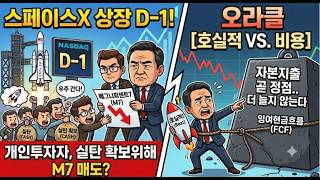 [미국개장] 스페이스X 상장 D-1..개인투자자, 실탄 확보위해 M7매도?｜오라클, 호실적에도 또 자본지출 우려가 발목  등📢미국증시 브리핑 (2600611)