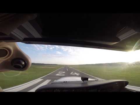 Ocean County Regional Airport (KMJX) Landing, approach down the Toms River