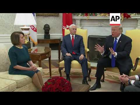 Trump, Pelosi, Schumer spar in Oval Office
