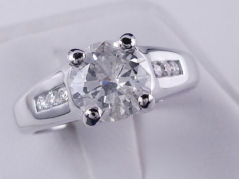 1.70 ctw Round Cut H SI3 Diamond Engagement Ring - BigDiamondsUSA