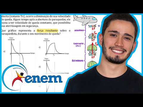 ENEM 2013 - On a windless day, when jumping out of a plane, a skydiver falls vertically until he ...