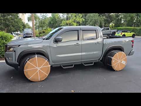 Wheel mods 2024 Nissan Frontier Pro, Fuel Flux 6, 20 inch 275/55/20 Pirelli Scorpion AS Plus 3 tires