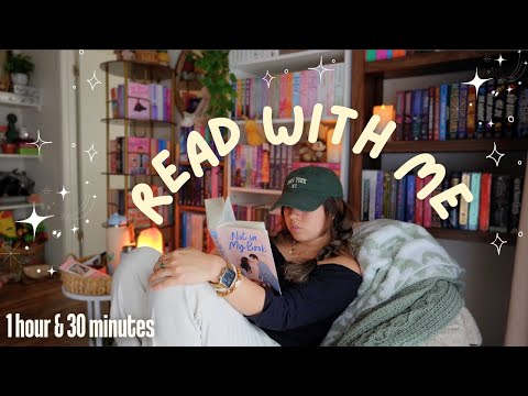 read with me for 1 hour & 30 minutes 🕯️🤍 (music & rain)