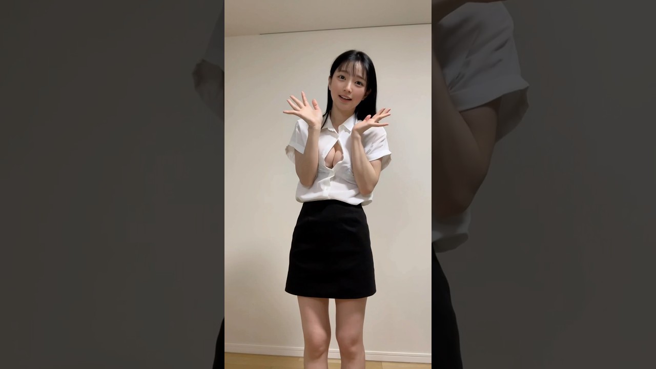 下着紹介✨久々に履いた🤭 #rino #りの #汗だく #黒 #ノーブラ #白シャツ#Japanesegirl