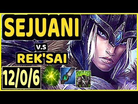 CUZZ (SEJUANI) vs REK'SAI - 12/0/6 KDA JUNGLE GAMEPLAY - KR Ranked GRANDMASTER