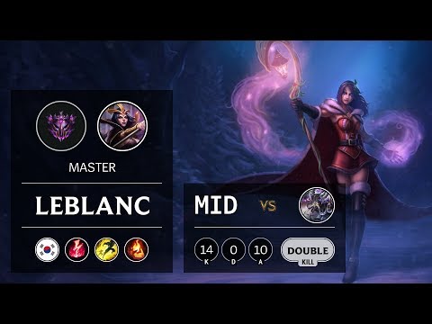 LeBlanc Mid vs Kassadin - KR Master Patch 9.11