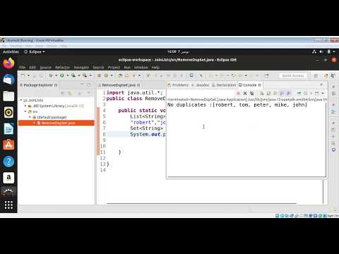 Java Using Sets To Remove Duplicates