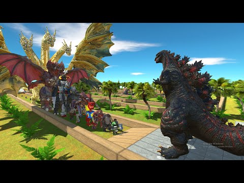Shin Godzilla vs Boxy Boo DEATH RUN - Animal Revolt Battle Simulator