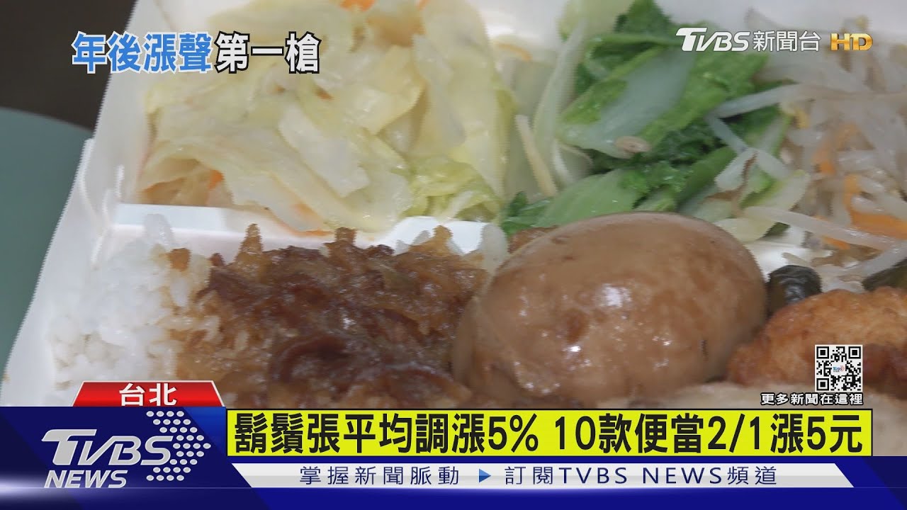 凍3年凍未條 鬍鬚張10款便當2/1調漲5元