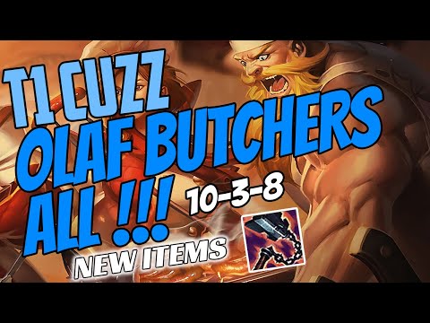 T1 Cuzz Plays OLAF Jungle vs Lee Sin - Challenger Gameplay - New Items Season 11 - Goredrinker