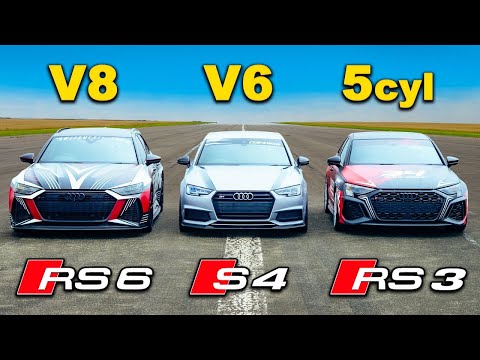 RS6 de 700hp+ vs RS3 vs S4: ARRANCONES
