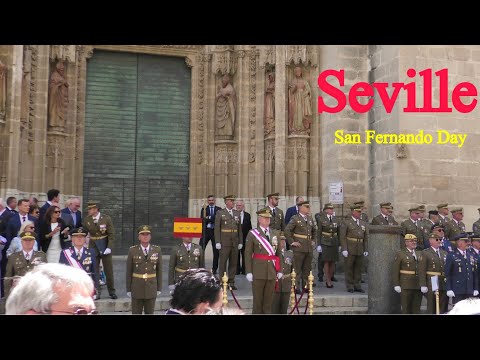 Seville Spain 🇪🇸 . Militar Desfile, 4K Walk Tour. Sevilla Walking Tour
