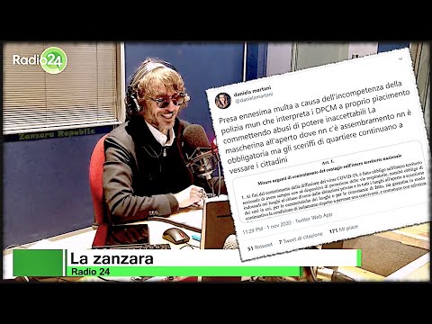 Daniela Martani fined for not wearing a mask - La Zanzara 2.11.2020