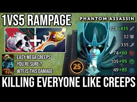WTF 1Vs5 Rampage Throne Defend | 8000 MMR Phantom Assassin 500IQ Plays Absolutely Amazing Top Rank