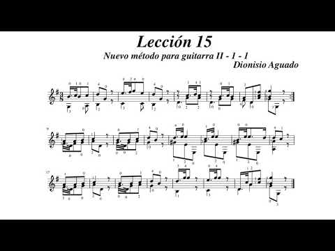 Dionisio Aguado Lección 15 Nuevo método para guitarra 2-1-1 Wals played by Kiankou