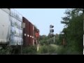 Cargo Train Zips By Langstaff Station