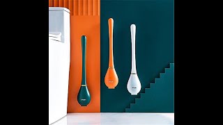 Silicone Water Drop Toilet Brush and Holder Set