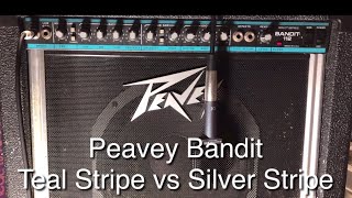 Video thumbnail for Peavey Bandit: Teal Stripe Vs Silver Stripe by Chuck's Guitar Geekery
