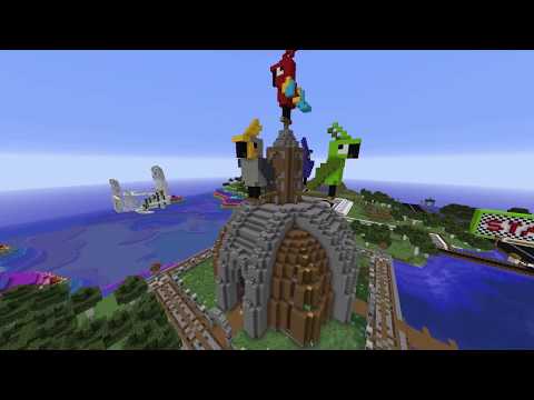 The Parrot House Redstone Parrot Waterfall Minecraft Map