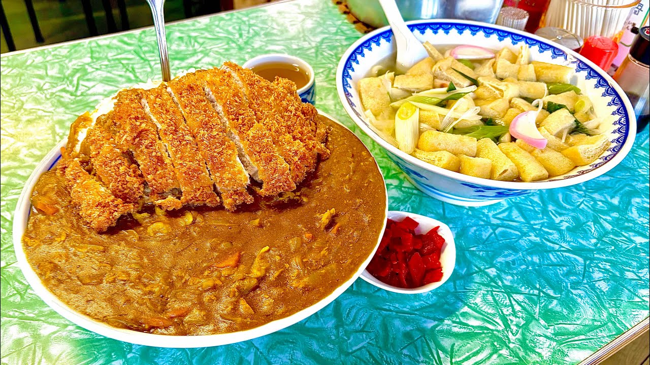 【岐阜デカ盛り】カツカレーライス大盛り・志の田うどん大盛り/みのや食堂【岐阜県山県市高富】