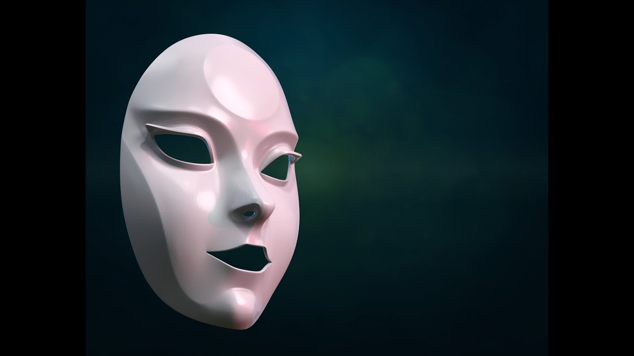Female woman Mask 3D Print Model