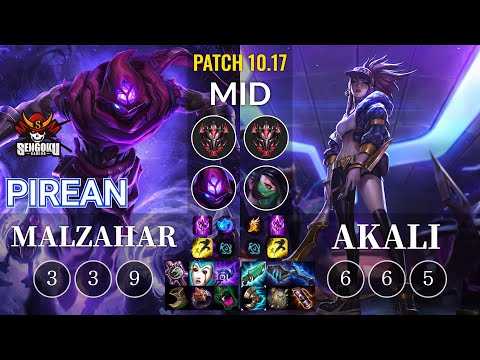 SG Pirean Malzahar vs Akali Mid - KR Patch 10.17