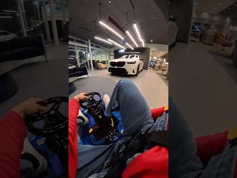 BMW let me crazy cart in their showroom 🫣 #crazycart #driftkart