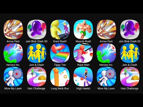 Arrow Fest, Join Blob Clash, 3D, Giant Rush, Muscle Rush, Heroes Inc, Join & Clash, Tippy Toe...