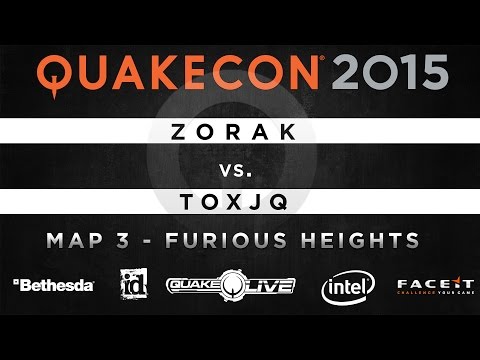 Zorak vs. toxjq - Map 3 - Furious Heights (QUAKECON 2015 DUEL)