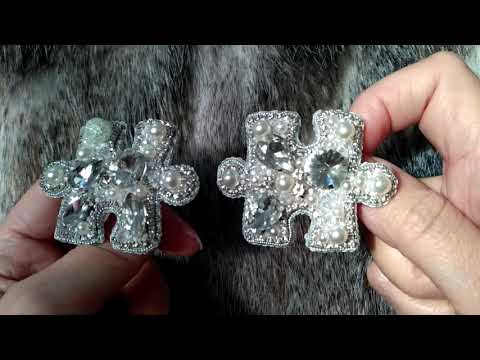 Брошь из бисера Пазл - фото 1 - id-p2416119754