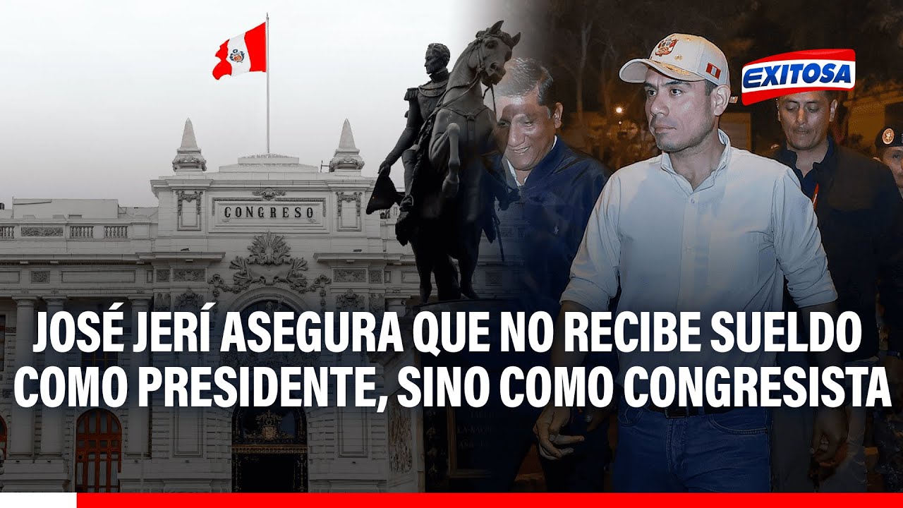 🔴🔵 José Jerí asegura que no recibe sueldo como presidente, sino como congresista